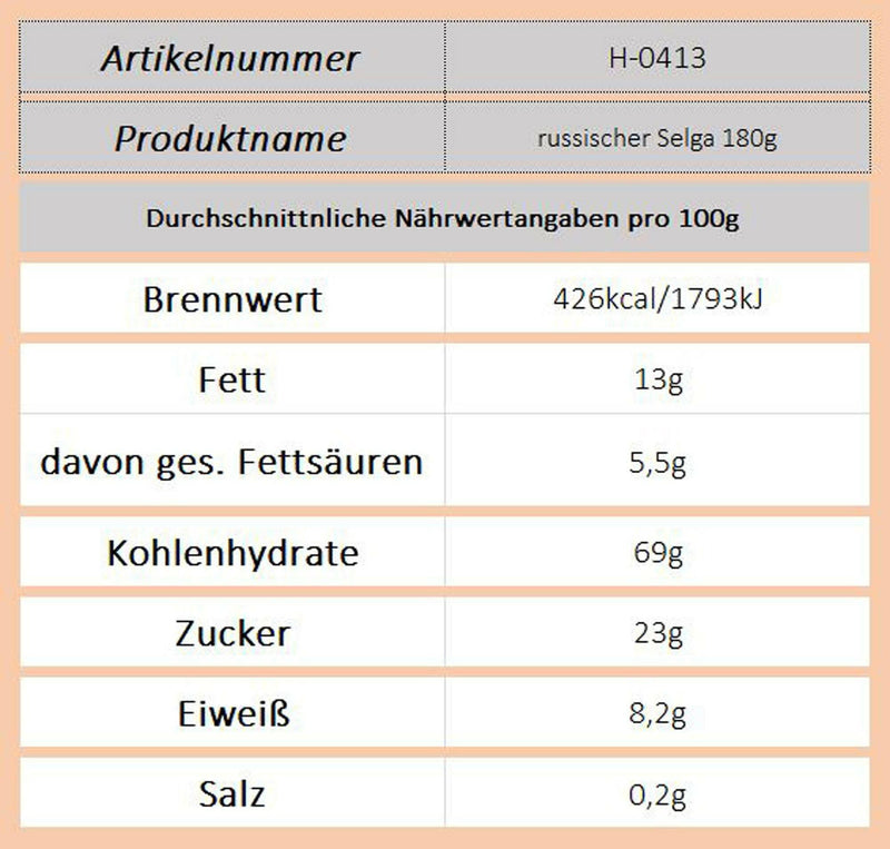 russischer Selga 180g - Ossiladen I Ostprodukte Versand