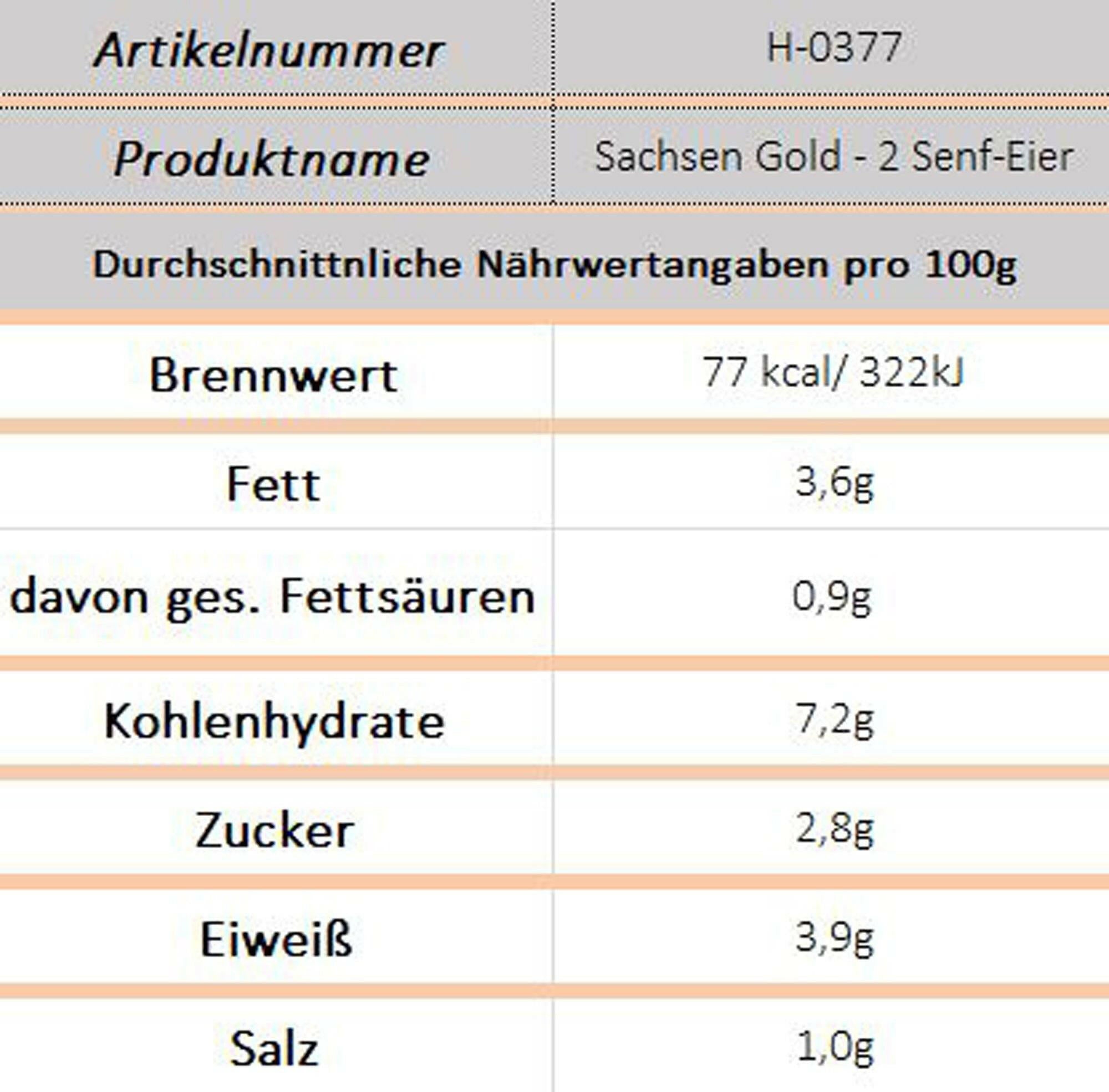 Sachsen Gold 2 Senf-Eier - Ossiladen I Ostprodukte Versand