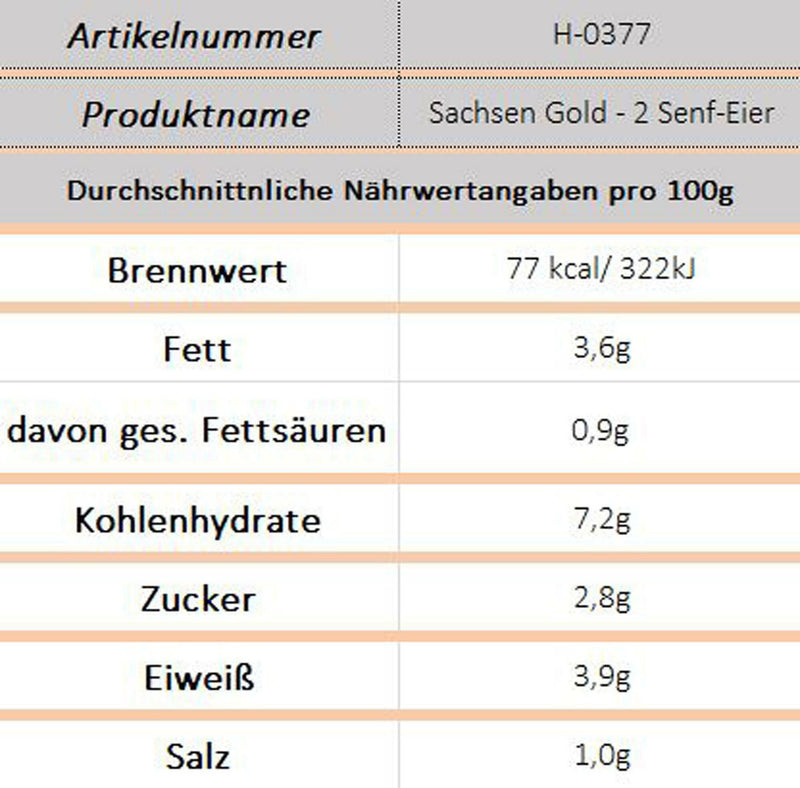 Sachsen Gold 2 Senf-Eier - Ossiladen I Ostprodukte Versand