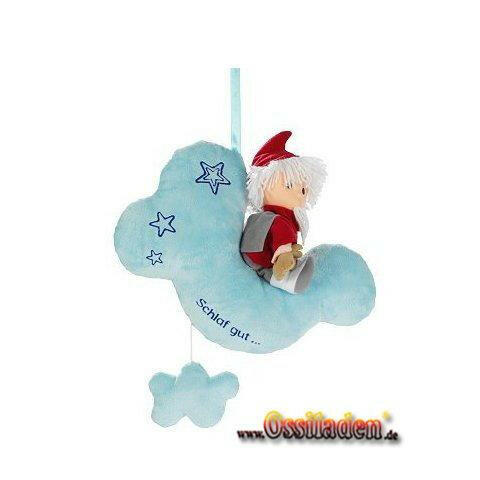 Sandmann mit Musik auf Wolke - klein