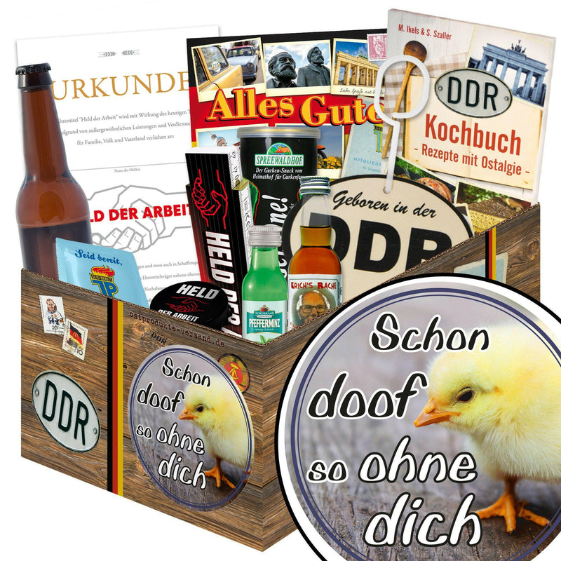 Schon doof so ohne Dich - Geschenkset Ostpaket "Männer Box" - Ossiladen I Ostprodukte Versand