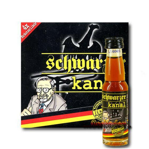 Schwarzer Kanal - Kräuterlikör, 4x0,02l