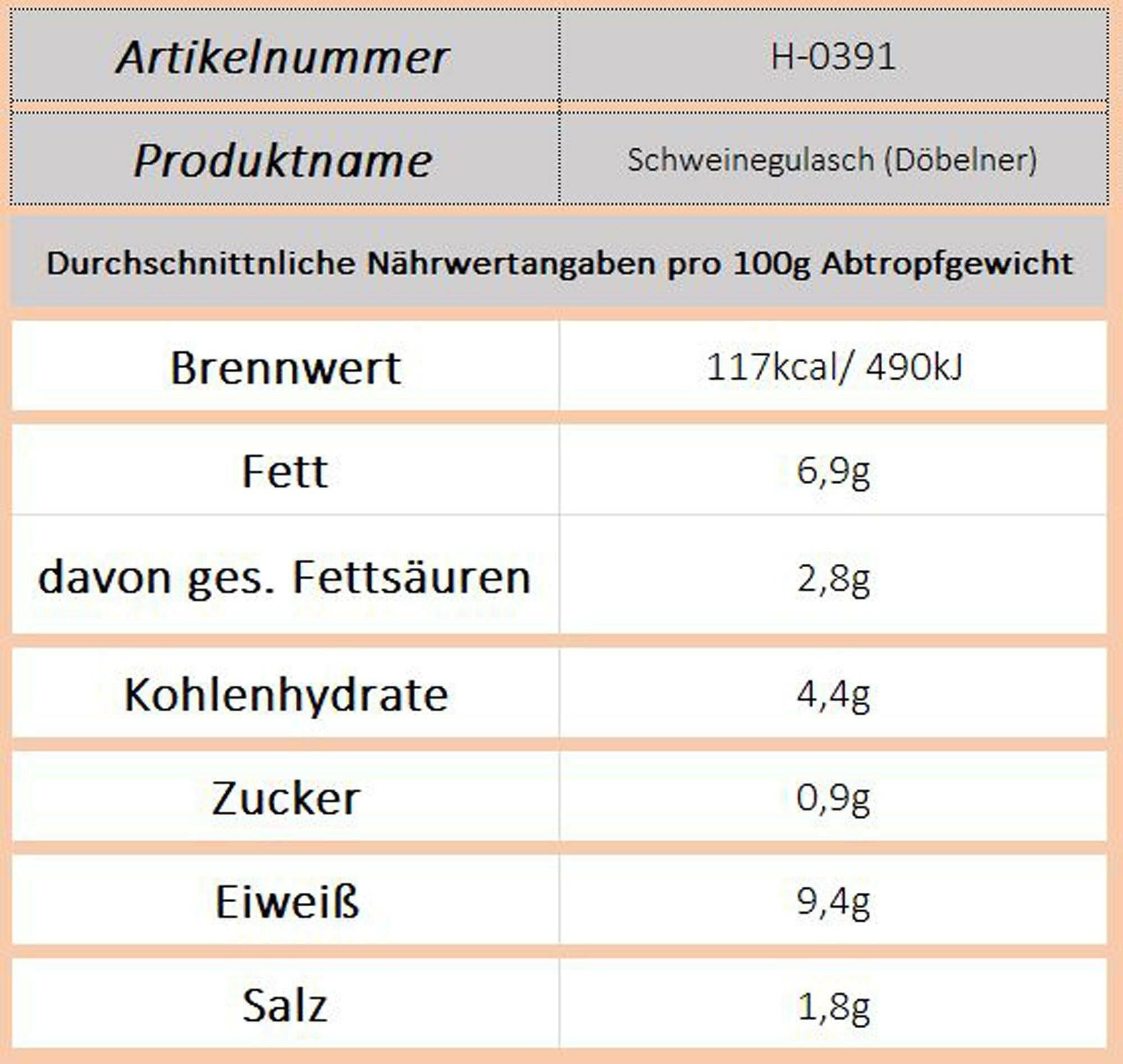 Schweinegulasch ( Döbelner ) - Ossiladen I Ostprodukte Versand
