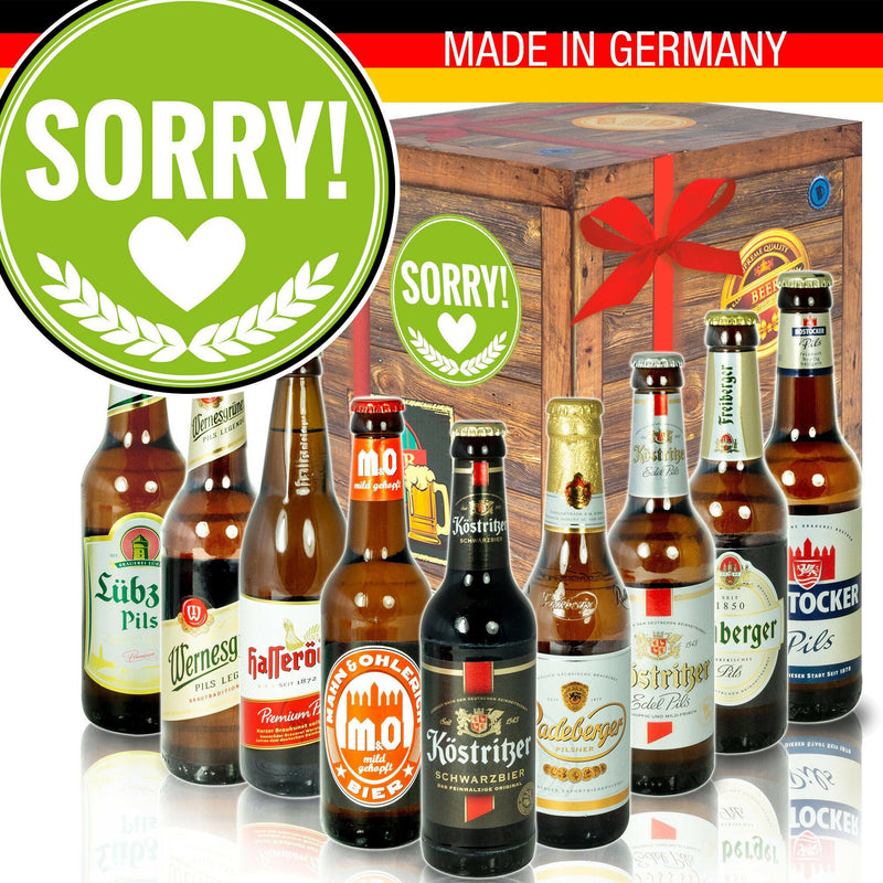 Sorry - Geschenkbox "Ostbiere" 9er Set - Ossiladen I Ostprodukte Versand