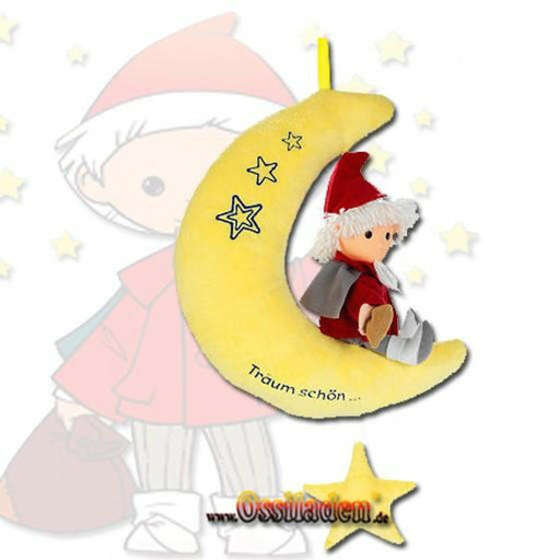 Spieluhr - Sandmann auf Mond - großEine Bereicherung für jedes Kinderzimmer!<br><br>Sandmannpuppe, ist auf dem Mond fixiert, im Mond befindet sich ein Musikzugwerk.<br>Wenn man an der Schnur zieht ertönt die originale Melodie aus dem Fernsehen " Sandmann,