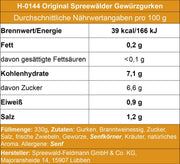 Spreewald Feldmann Spreewälder Gewürzgurken 330g