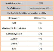 Sprottenpaste Riga, 160 g - Ossiladen I Ostprodukte Versand