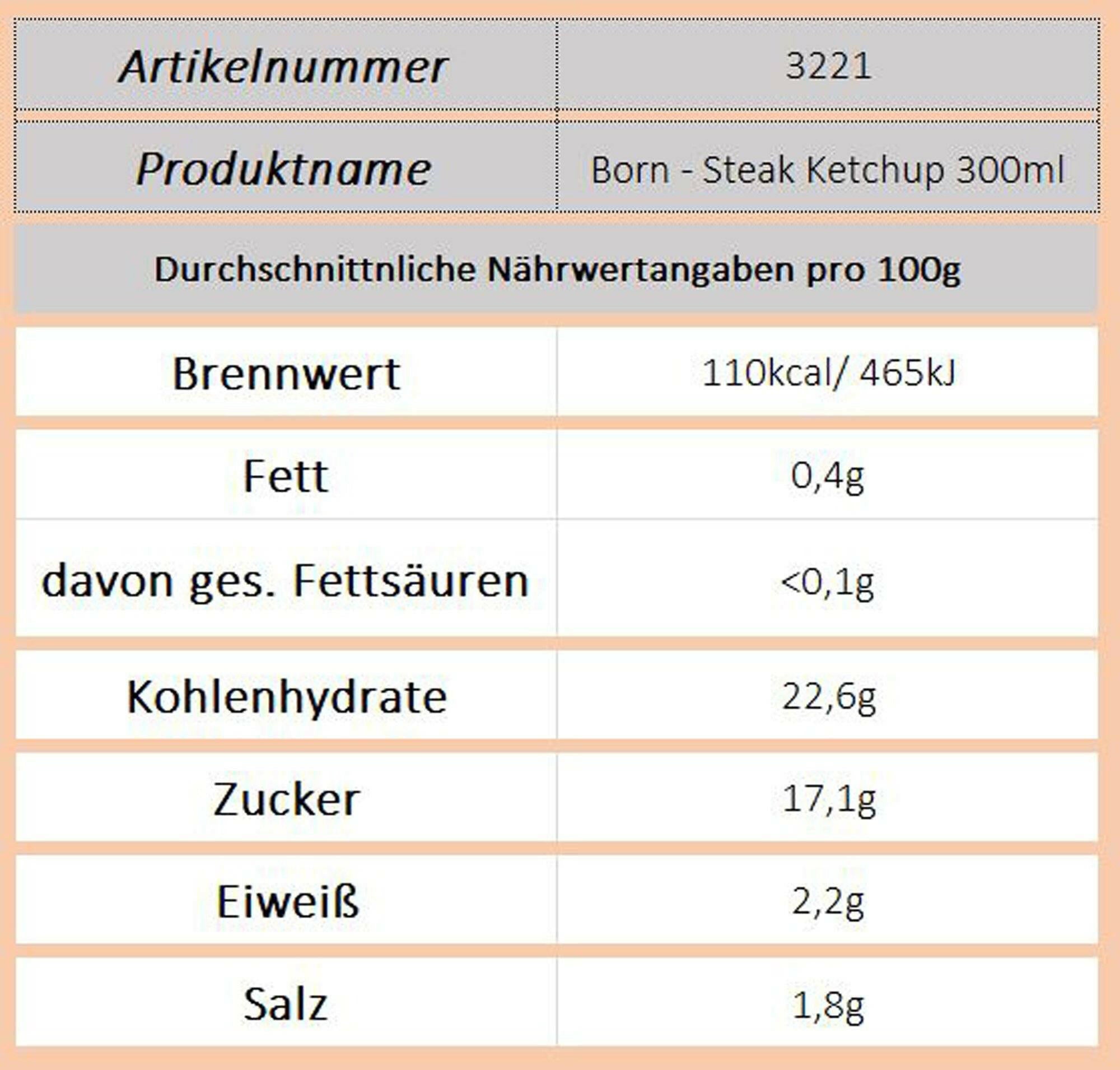 Steak Ketchup ( Born ) 300ml - Ossiladen I Ostprodukte Versand