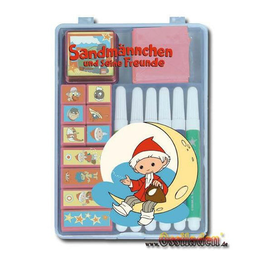 Stempelset und Filzstifte - Sandmännchen