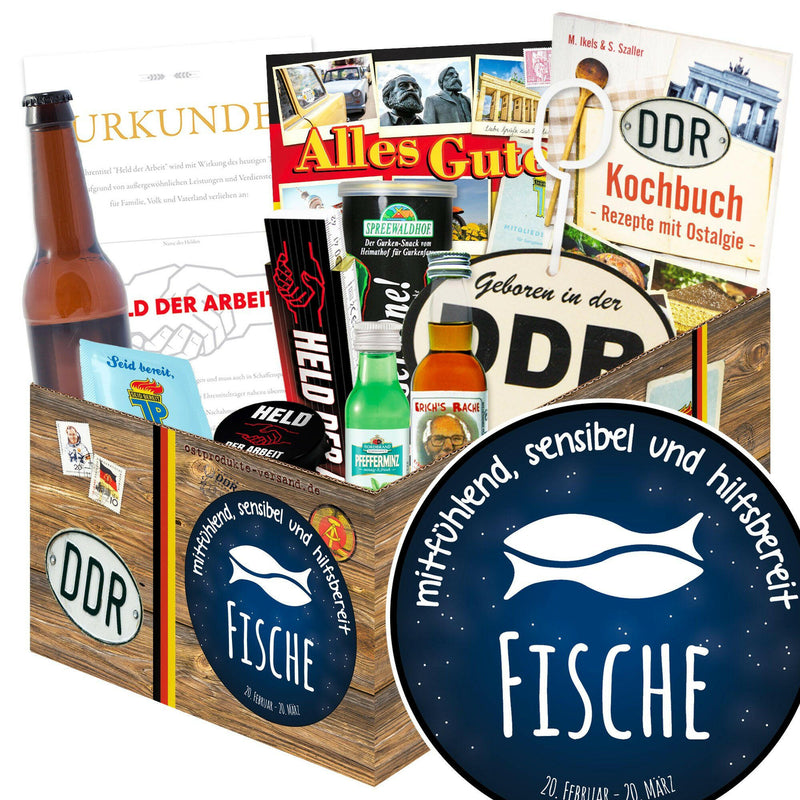 Sternzeichen Fische - Geschenkset Ostpaket "Männer Box" - Ossiladen I Ostprodukte Versand