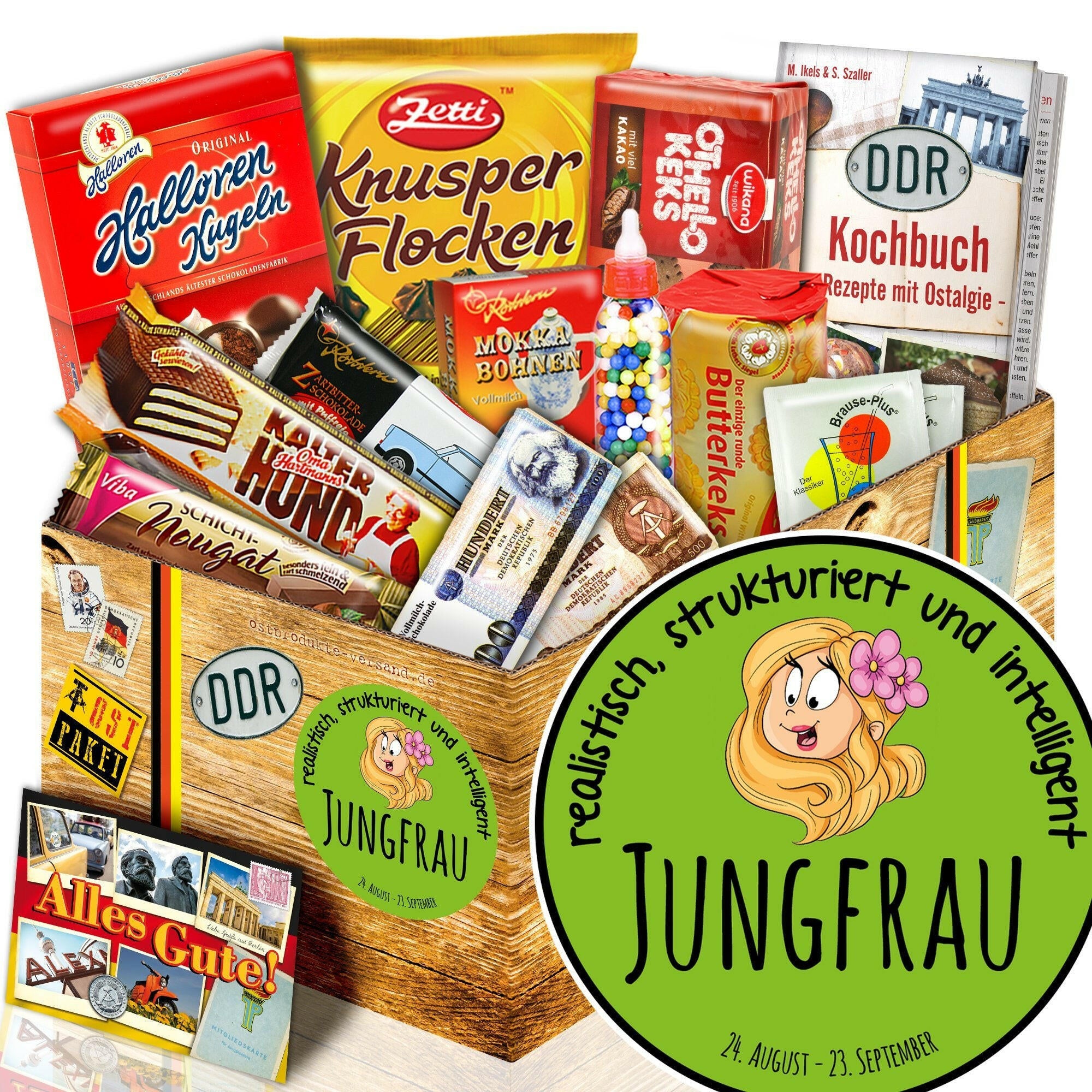Sternzeichen Jungfrau - Süßigkeiten Set DDR L - Ossiladen I Ostprodukte Versand