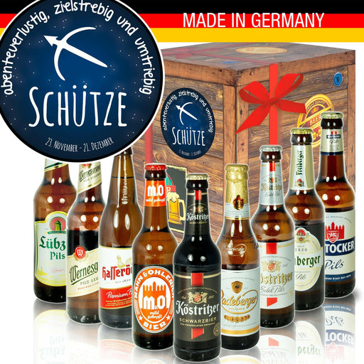 Sternzeichen Schütze - Geschenkbox "Ostbiere" 9er Set - Ossiladen I Ostprodukte Versand