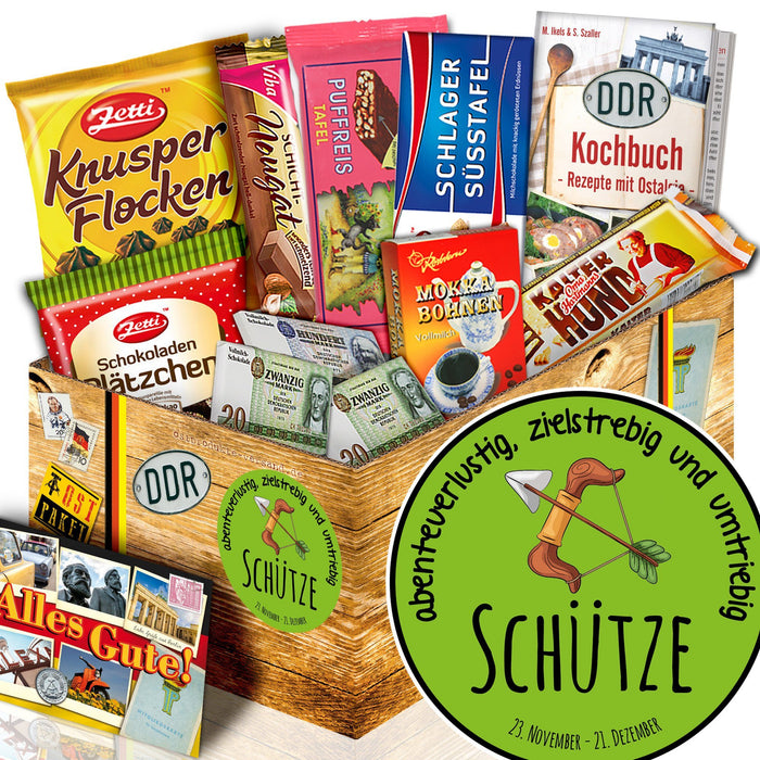 Sternzeichen Schütze - Geschenkset Ostpaket "Schokoladenbox M" - Ossiladen I Ostprodukte Versand