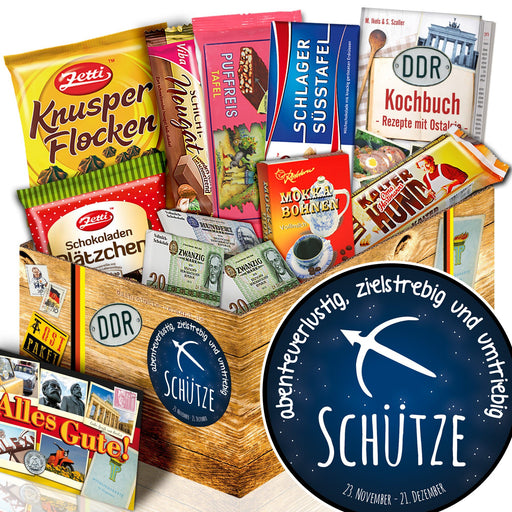 Sternzeichen Schütze - Geschenkset Ostpaket "Schokoladenbox M" - Ossiladen I Ostprodukte Versand