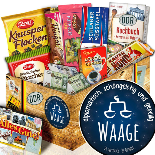 Sternzeichen Waage - Geschenkset Ostpaket "Schokoladenbox M" - Ossiladen I Ostprodukte Versand