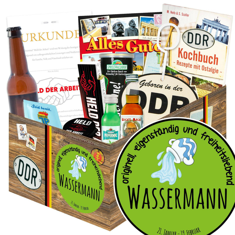 Sternzeichen Wassermann - Geschenkset Ostpaket "Männer Box" - Ossiladen I Ostprodukte Versand