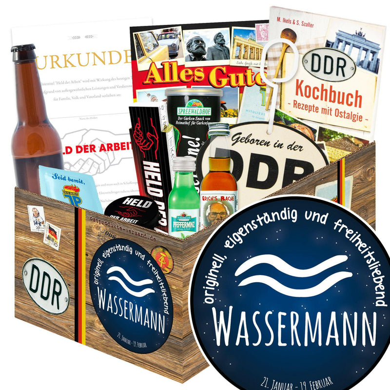 Sternzeichen Wassermann - Geschenkset Ostpaket "Männer Box" - Ossiladen I Ostprodukte Versand