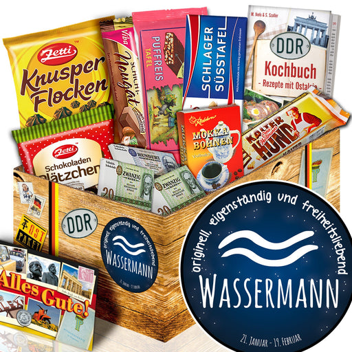 Sternzeichen Wassermann - Geschenkset Ostpaket "Schokoladenbox M" - Ossiladen I Ostprodukte Versand