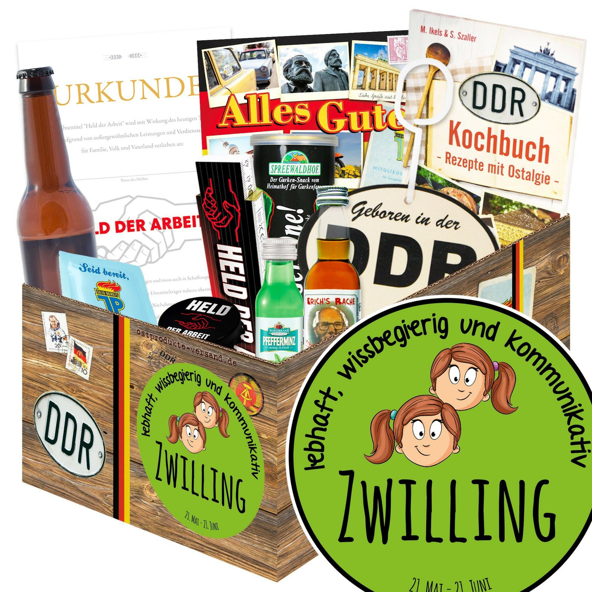 Sternzeichen Zwilling - Geschenkset Ostpaket "Männer Box" - Ossiladen I Ostprodukte Versand