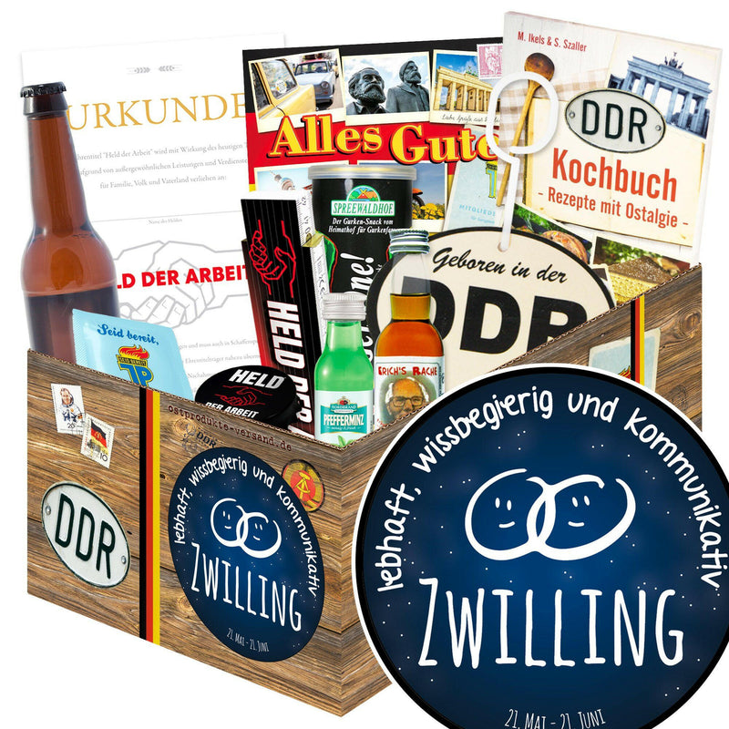 Sternzeichen Zwilling - Geschenkset Ostpaket "Männer Box" - Ossiladen I Ostprodukte Versand