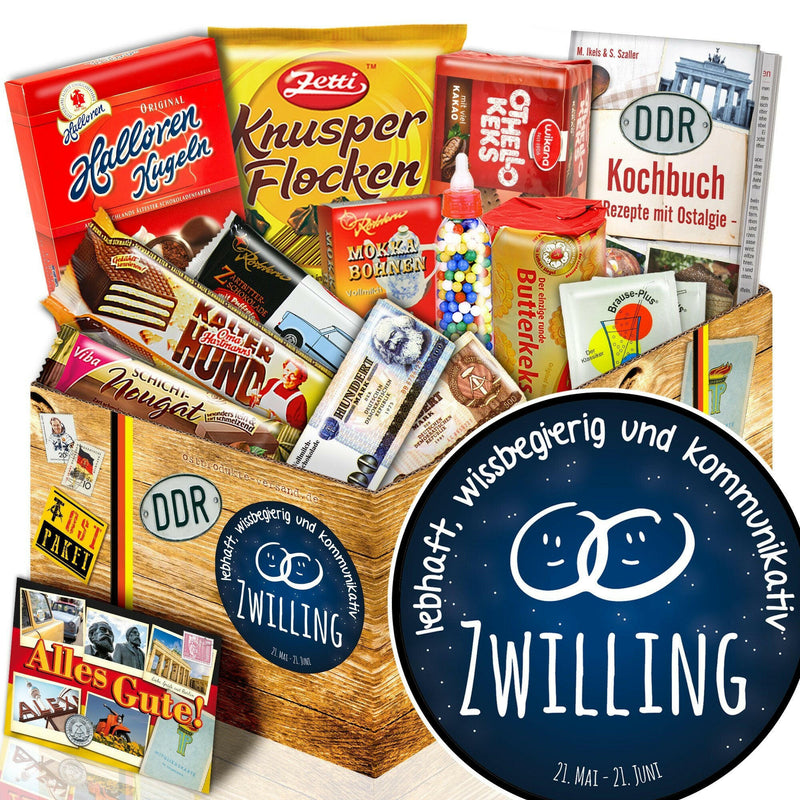 Sternzeichen Zwilling - Süßigkeiten Set DDR L - Ossiladen I Ostprodukte Versand