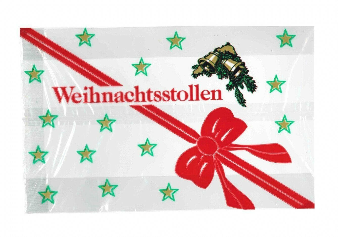 Stollenbeutel aus PP Folie Motiv Schleife