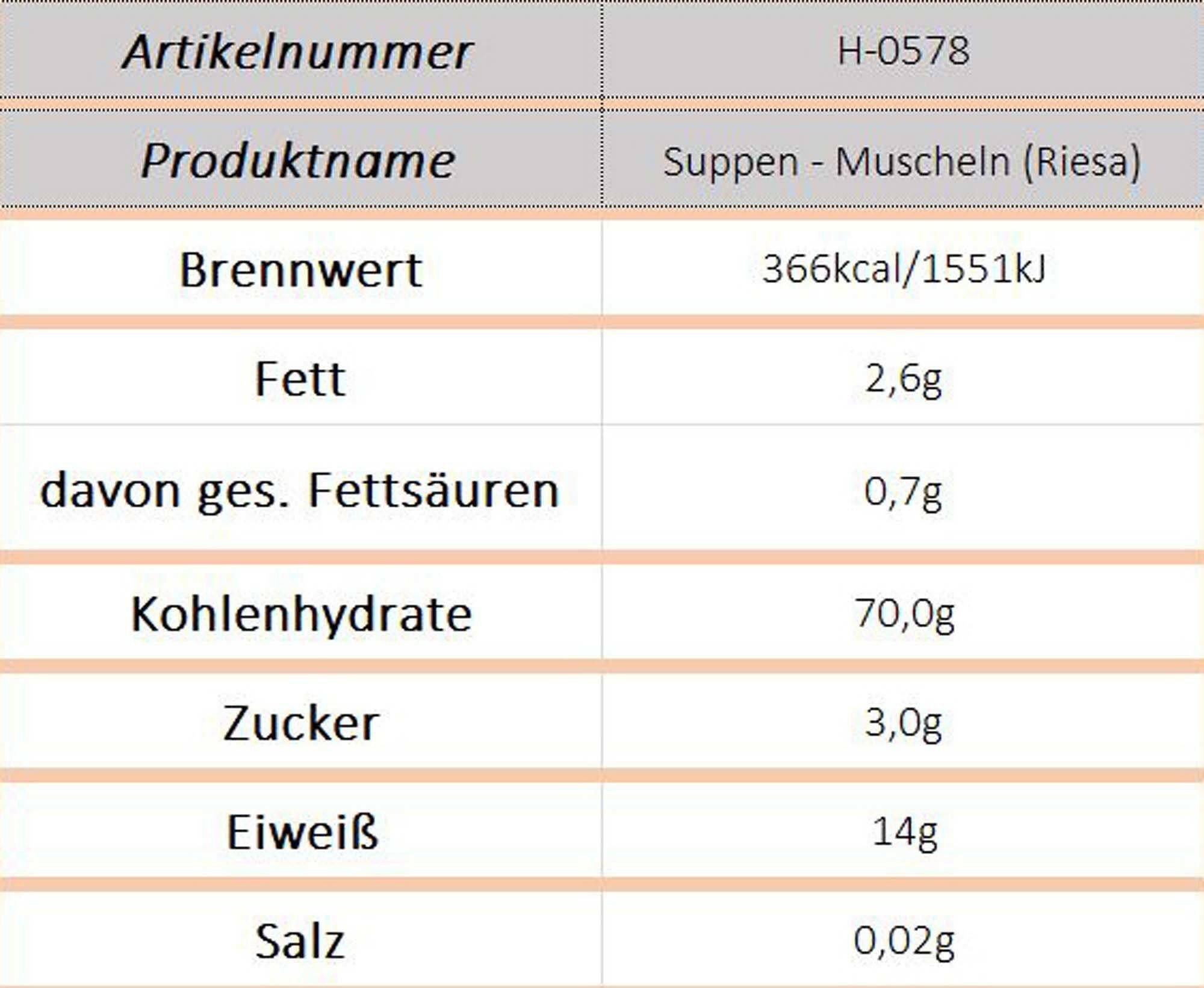 Suppen - Muscheln (Riesa) - Ossiladen I Ostprodukte Versand