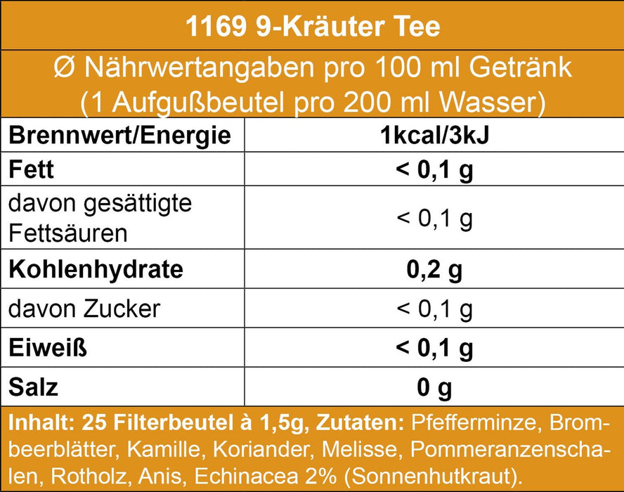 Thüringer 9-Kräuter-Tee (Goldmännchen) - Ossiladen I Ostprodukte Versand
