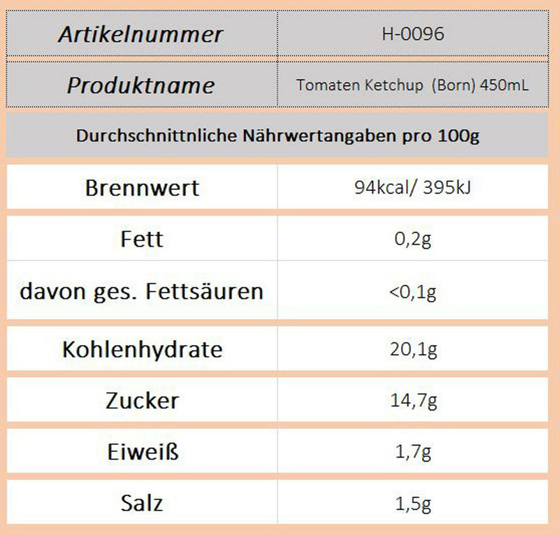 Tomaten Ketchup (Born) - Ossiladen I Ostprodukte Versand