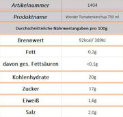 Tomatenketchup (Werder), 750ml - Ossiladen I Ostprodukte Versand