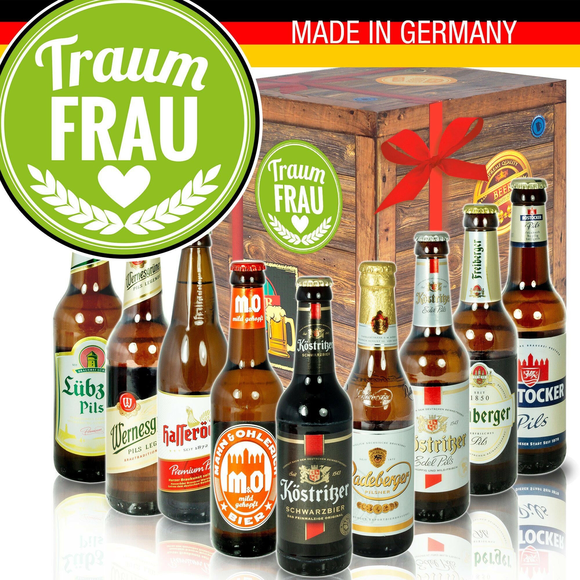 Traumfrau - Bier Geschenk "Ostbiere" 9er Set - Ossiladen I Ostprodukte Versand