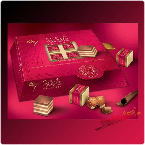Viba Schatzkästchen mit hauchzarten Schicht-Nougat-Pralinen