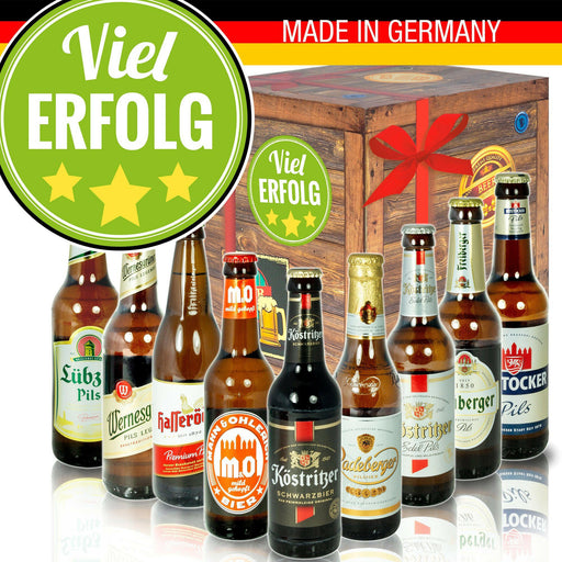 Viel Erfolg - Bier Geschenk "Ostbiere" 9er Set - Ossiladen I Ostprodukte Versand