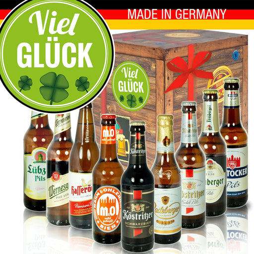 Viel Glück - Geschenkbox "Ostbiere" 9er Set - Ossiladen I Ostprodukte Versand