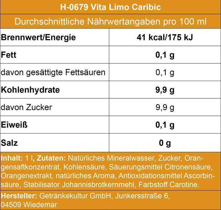 Vita Limo - Orange - Ossiladen I Ostprodukte Versand