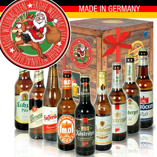 Weihnachten Santa - Geschenkbox "Ostbiere" 9er Set - Ossiladen I Ostprodukte Versand