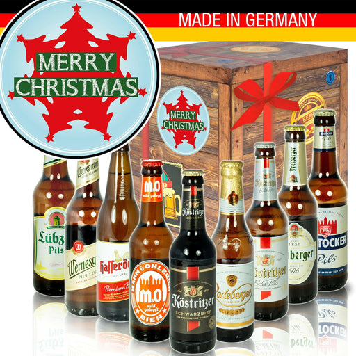 Weihnachtsbaum - Geschenkbox "Ostbiere" 9er Set - Ossiladen I Ostprodukte Versand