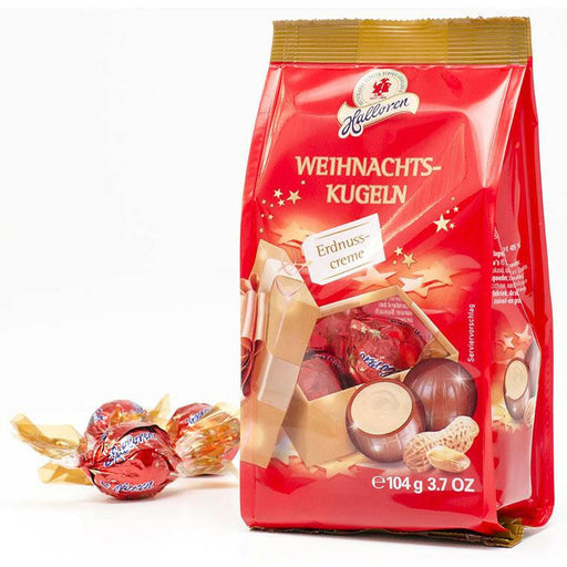 Weihnachtskugeln Erdnuss-Creme Halloren
