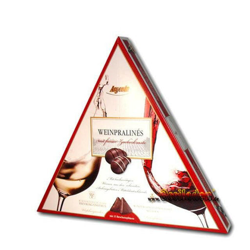 Weinpralinés in Zuckerkruste und 15 Brockensplitter (Argenta)