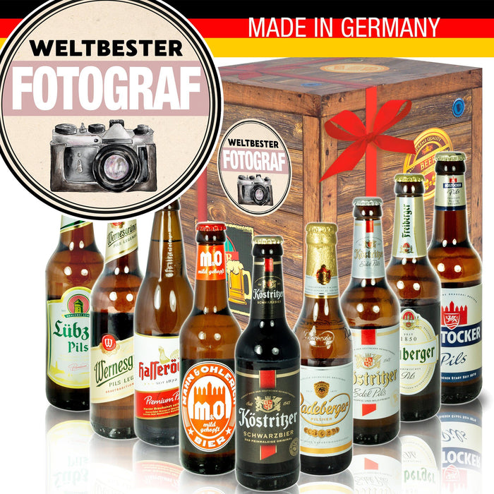 Weltbester Fotograf - Geschenkbox "Ostbiere" 9er Set - Ossiladen I Ostprodukte Versand
