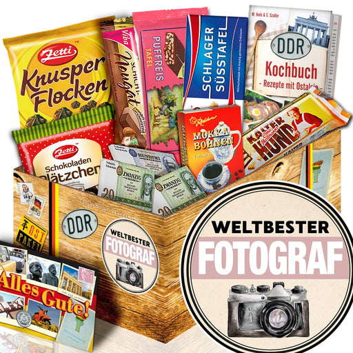 Weltbester Fotograf - Geschenkset Ostpaket "Schokoladenbox M" - Ossiladen I Ostprodukte Versand