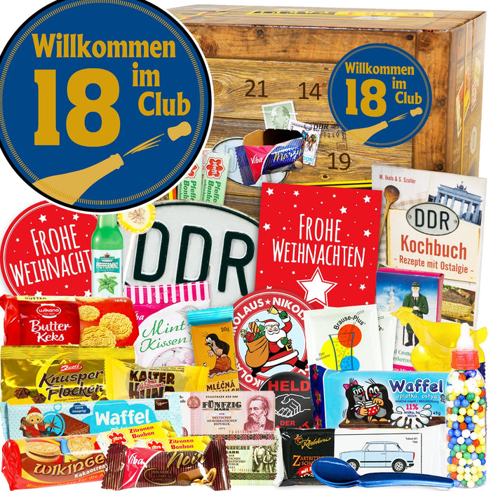 Wilkommen im Club 18 - DDR Adventskalender - Ossiladen I Ostprodukte Versand