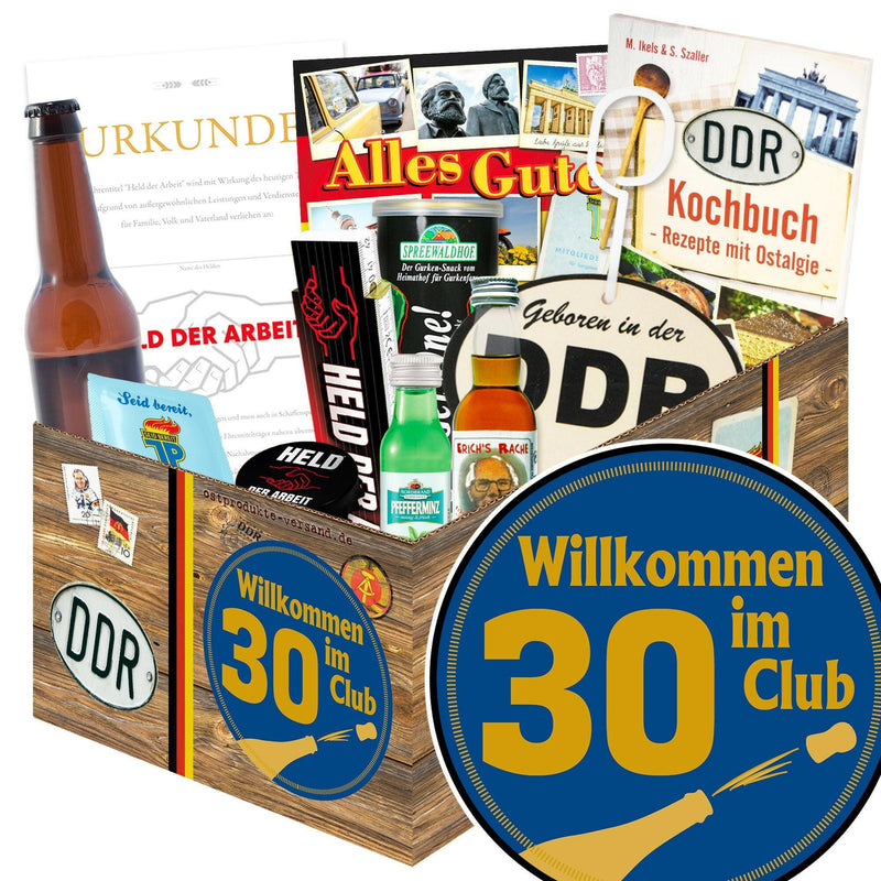 Wilkommen im Club 30 - Geschenkset Ostpaket "Männer Box" - Ossiladen I Ostprodukte Versand