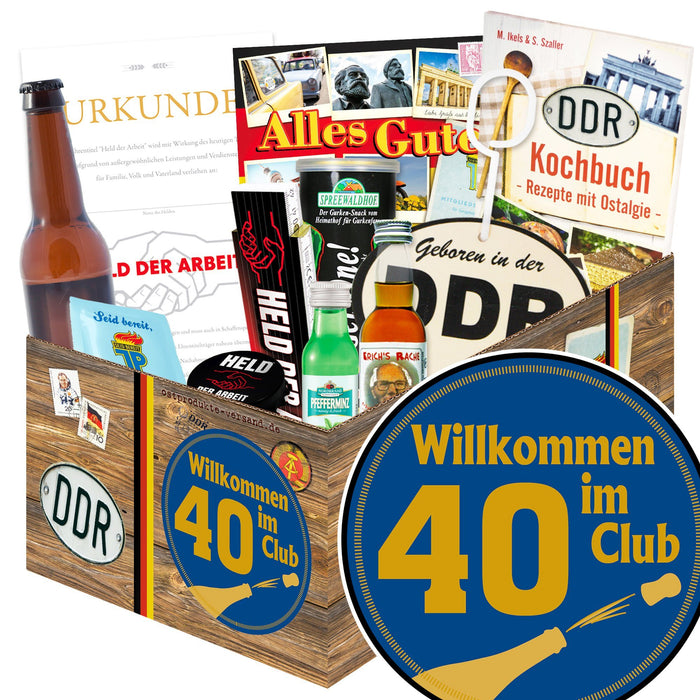 Wilkommen im Club 40 - Geschenkset Ostpaket "Männer Box" - Ossiladen I Ostprodukte Versand
