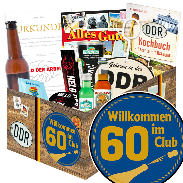Wilkommen im Club 60 - Geschenkset Ostpaket "Männer Box" - Ossiladen I Ostprodukte Versand