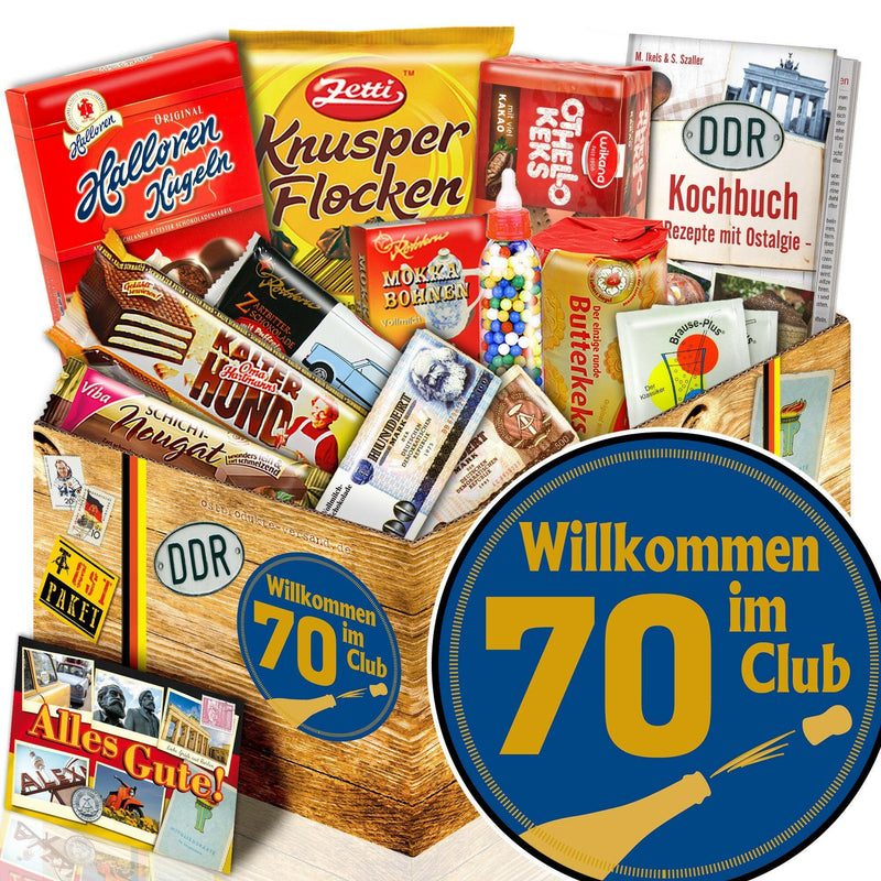 Wilkommen im Club 70 - Süßigkeiten Set DDR L - Ossiladen I Ostprodukte Versand