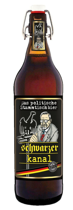 XXL Bier Schwarzer Kanal 1 Liter Flasche mit Bügelverschluss