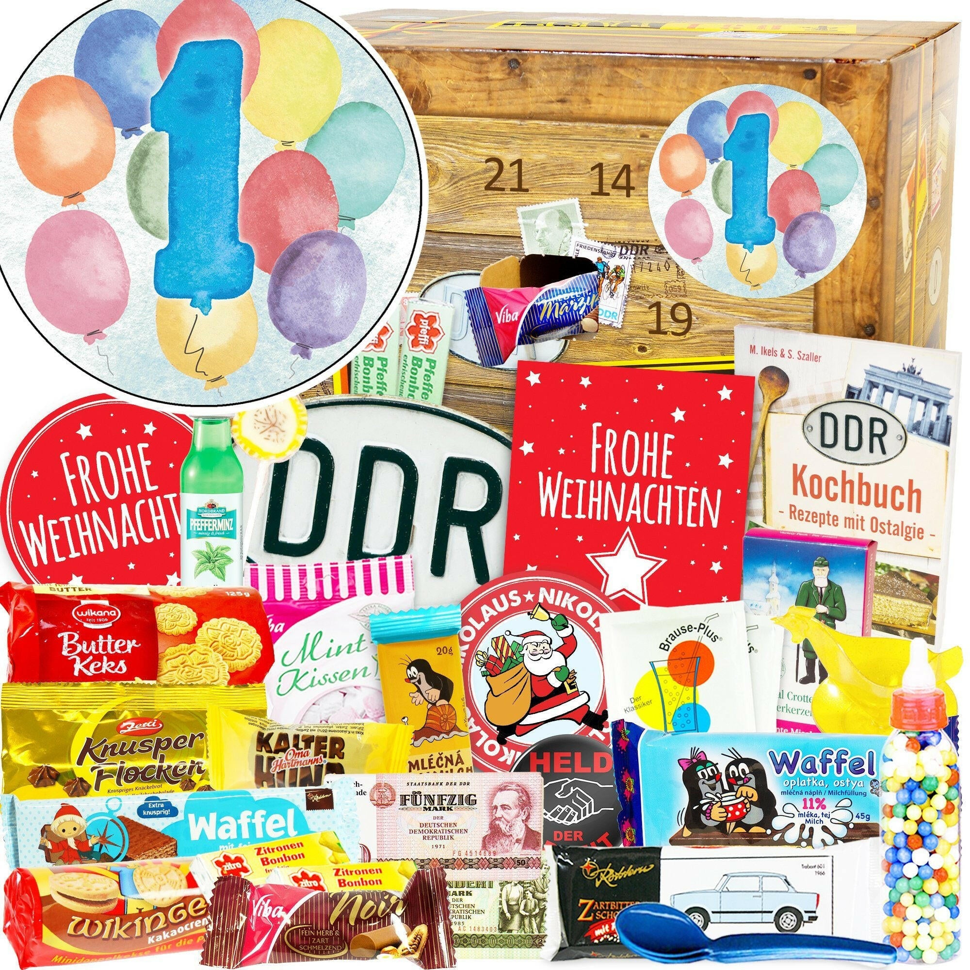 Zahl 1 - Adventskalender DDR - Ossiladen I Ostprodukte Versand