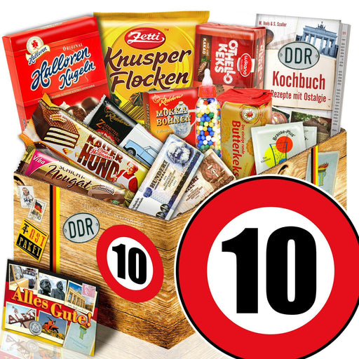 Zahl 10 - Süßigkeiten Set DDR L - Ossiladen I Ostprodukte Versand