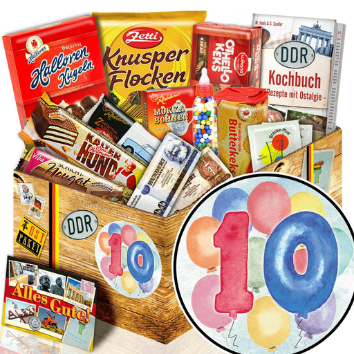 Zahl 10 - Süßigkeiten Set DDR L - Ossiladen I Ostprodukte Versand